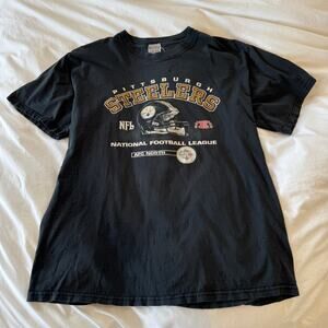 Vintage Pittsburgh Steelers NFL Football T-Shirt Size XL Distressed Graphic Tee